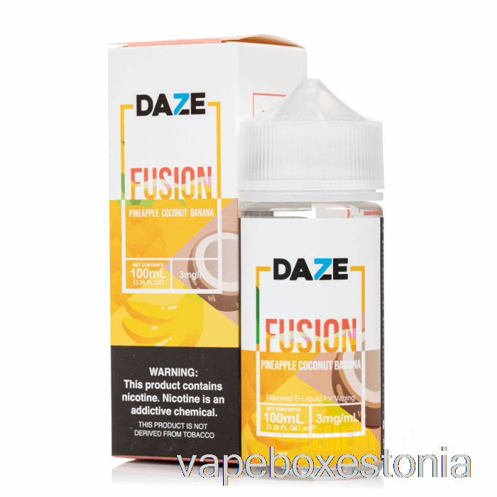 Vape Box Estonia Ananass Kookos Banaan - 7 Daze Fusion - 100ml 0mg